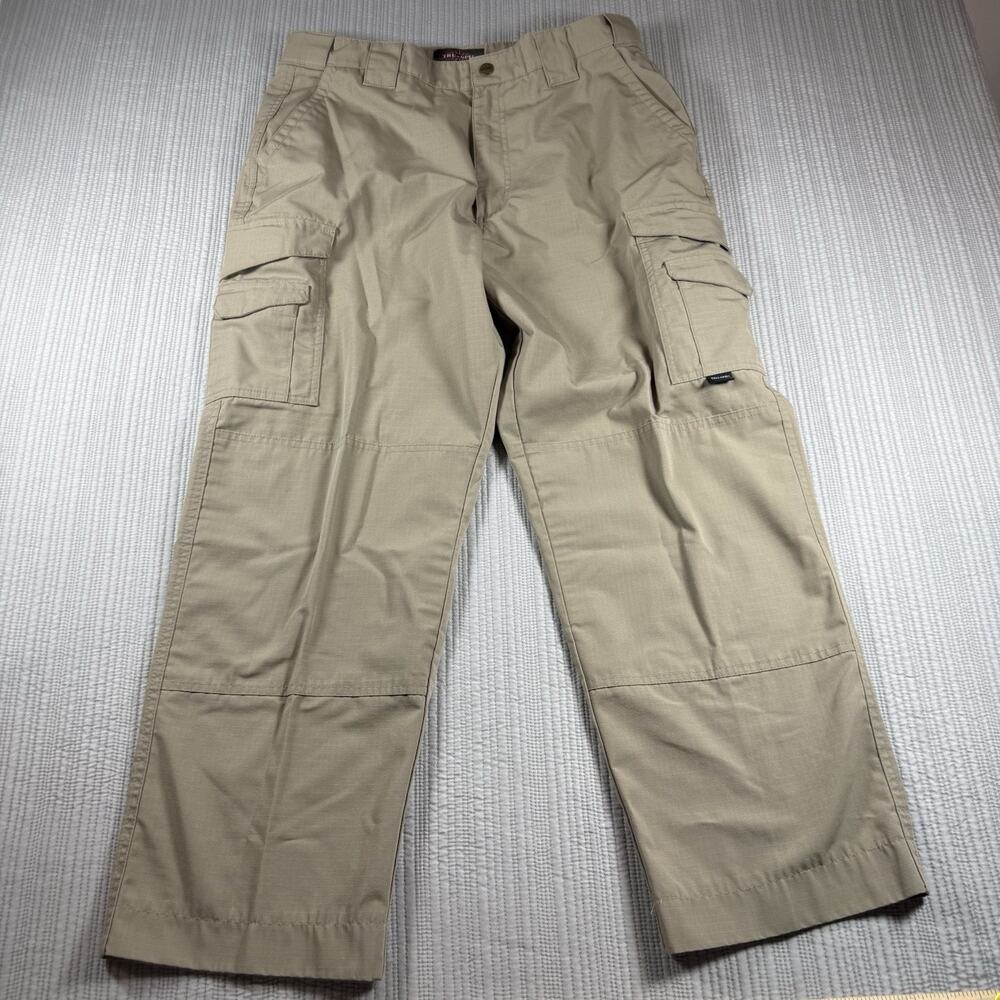 Tru-Spec Tactical Pants Mens 36 X 28 Khaki Reinforced Knees Outdoor Gorpcore